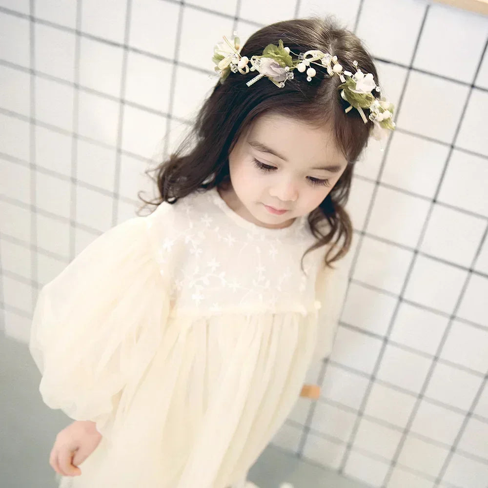 Girls Spring Lace Princess Dress - Sweet Everyday Style