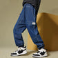 Kids Skinny Denim Trousers - Elastic Waist Sports Bottoms