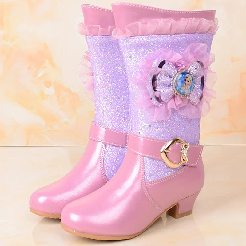 Girls Mickey Mouse Princess Fashion Boots