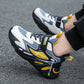 Kids Lightweight Mesh Walking Sneakers - Hook and Loop Casual Shoes