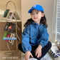 Girls Denim Hooded Jacket - Korean Zipper Coat