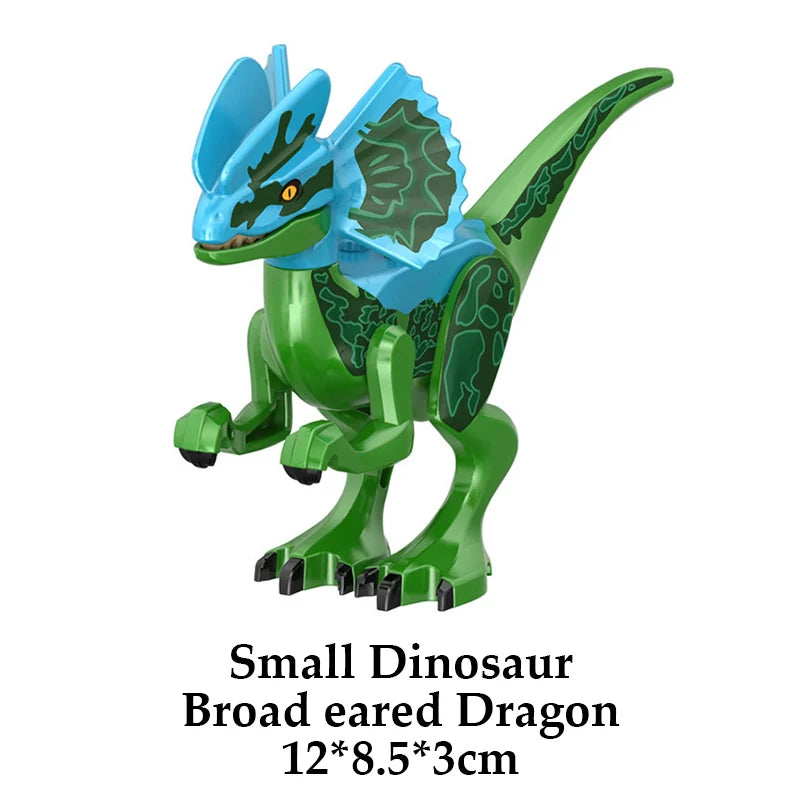 Jurassic Dinosaur Building Blocks Set - Raptor and T-Rex Figure Bricks