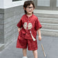 Boys Tang Style Hanfu Set - Short Sleeve Two-Piece Summer Outfit