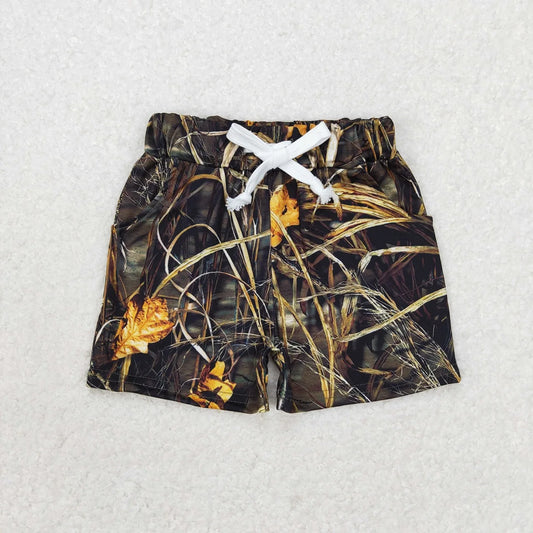 Toddler Boys Camo Pocket Shorts - Elastic Waist Summer Pant