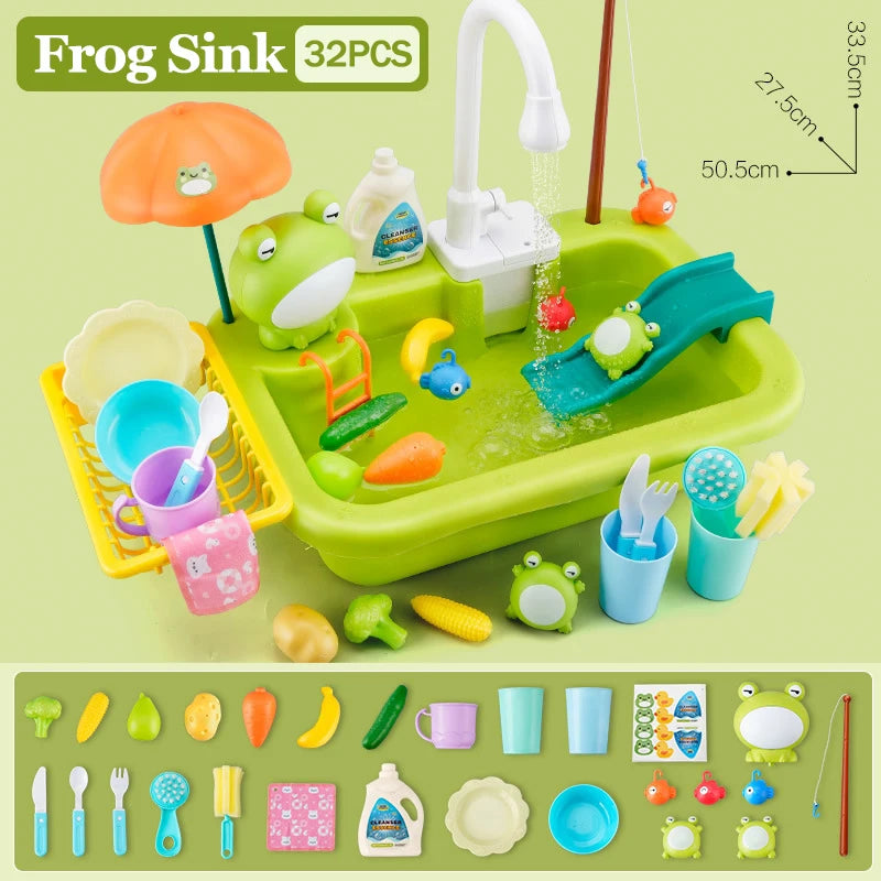 Running Water Kitchen Sink Pretend Play Toy
