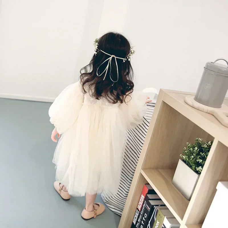 Girls Spring Lace Princess Dress - Sweet Everyday Style
