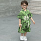 Boys Tang Style Hanfu Set - Short Sleeve Two-Piece Summer Outfit