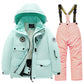 Kids Waterproof Windproof Ski Suit - Warm Snow Play Coat