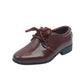 Boys Black Leather Lace-Up Shoes - Britain Style Party Footwear
