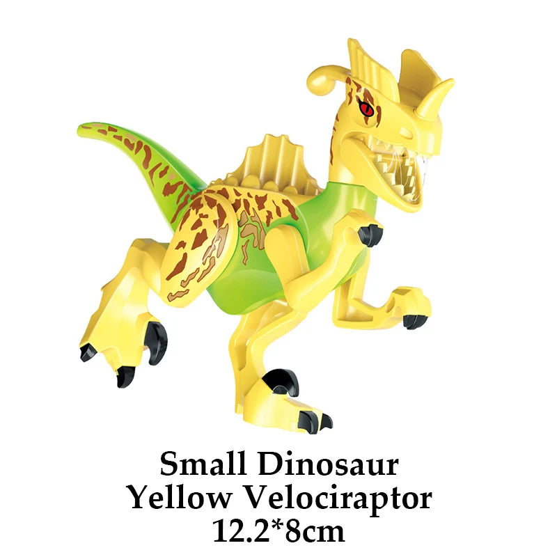 Jurassic Dinosaur Building Blocks Set - Raptor and T-Rex Figure Bricks
