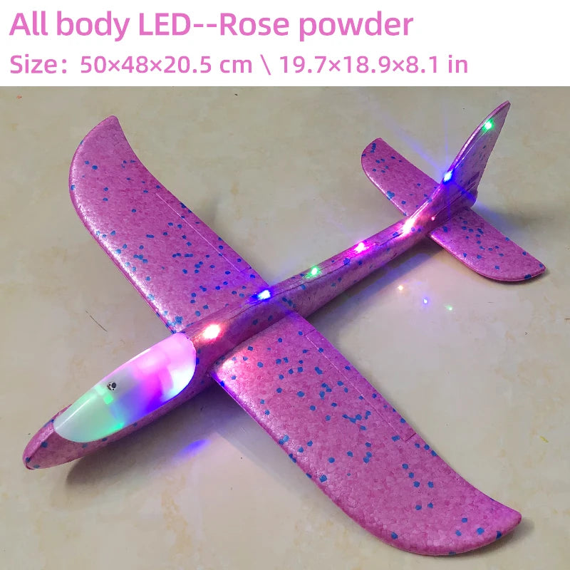 Foam Plane Glider Toy - 33/50CM Hand Throw Outdoor Airplane