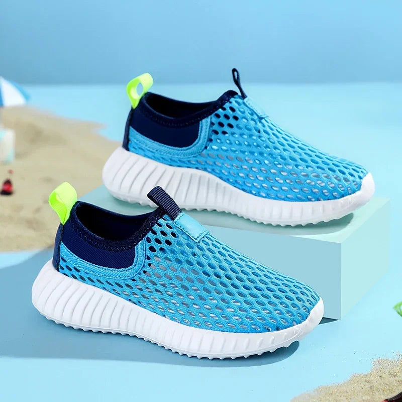 Kids Breathable Tennis Sneakers - Summer Mesh Running Shoes