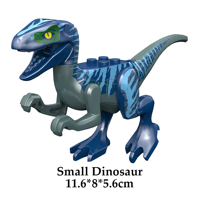 Jurassic Dinosaur Building Blocks Set - Raptor and T-Rex Figure Bricks