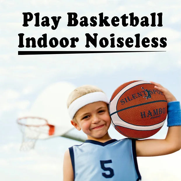 Silent Indoor Basketball With Cover - PU Foam Quiet Dribble Ball