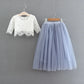 Girls Lace Top and Long Skirt Summer Outfit Set