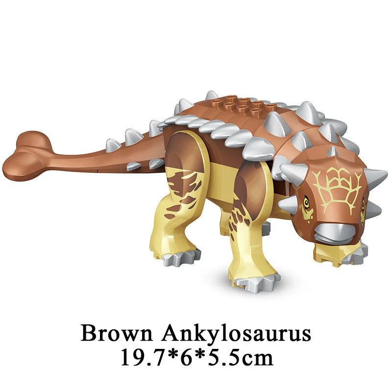 Jurassic Dinosaur Building Blocks Set - Raptor and T-Rex Figure Bricks