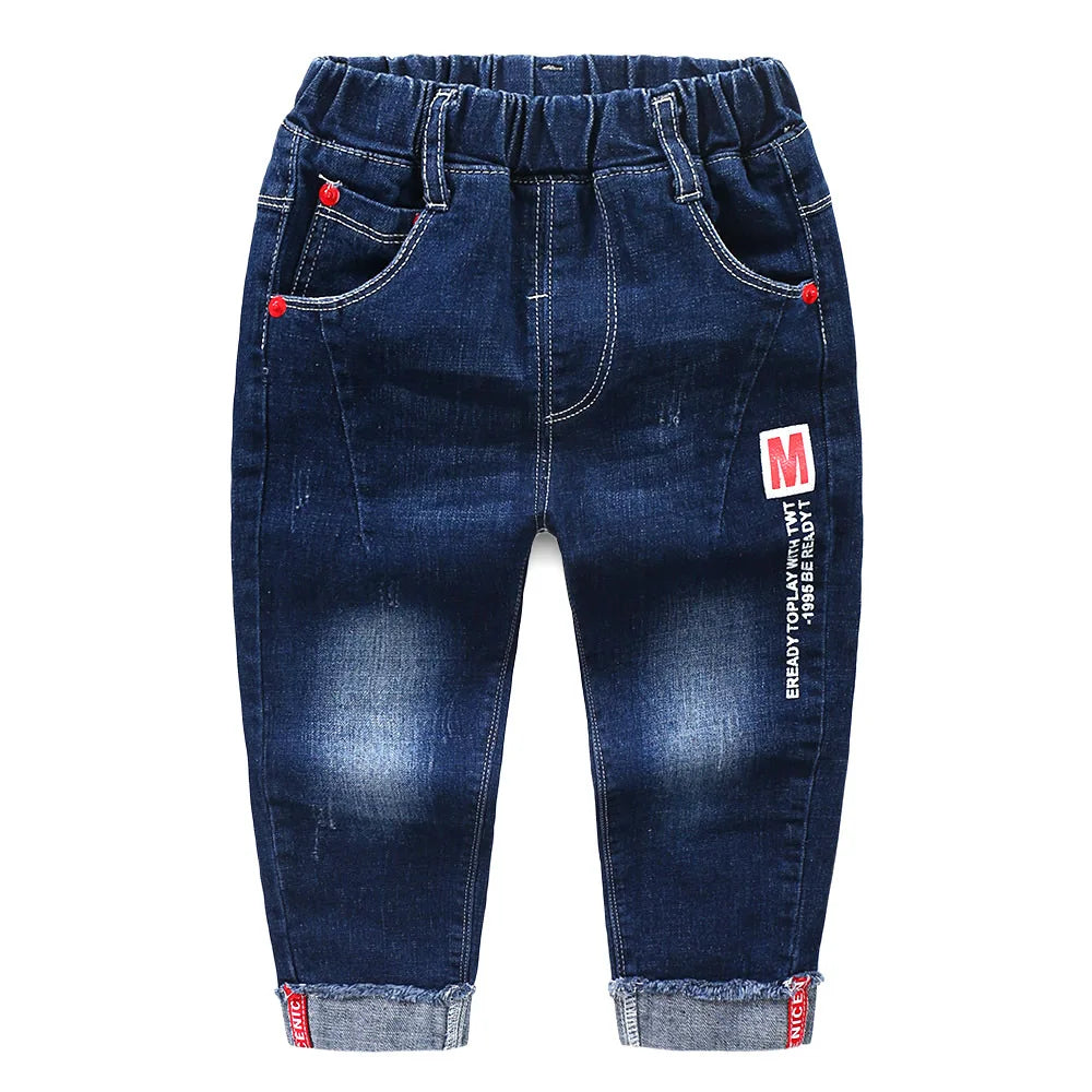 Boys Classic Denim Jeans - Slim Casual Bottoms for Kids