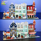 City Corner Coffee Shop Micro Blocks - Street View Architecture Set