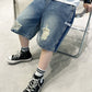Teen Boys Elastic Waist Shorts - Loose Calf-Length Beach Pant