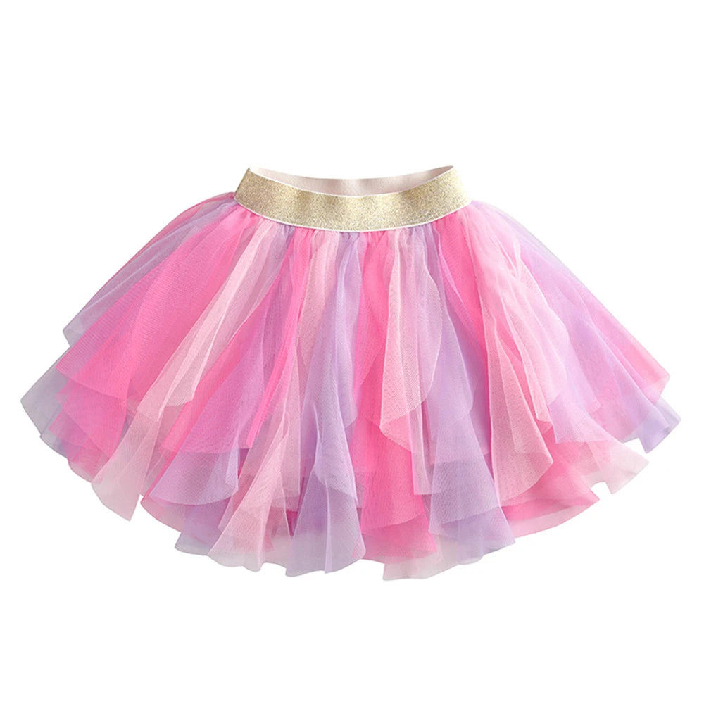 Girls Layered Mesh Ballet Tutu Skirt - Party Dance Style