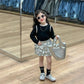 Girls Shiny Metallic Layered Tulle Mini Skirt