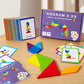 Wooden Montessori Tangram Puzzle Board