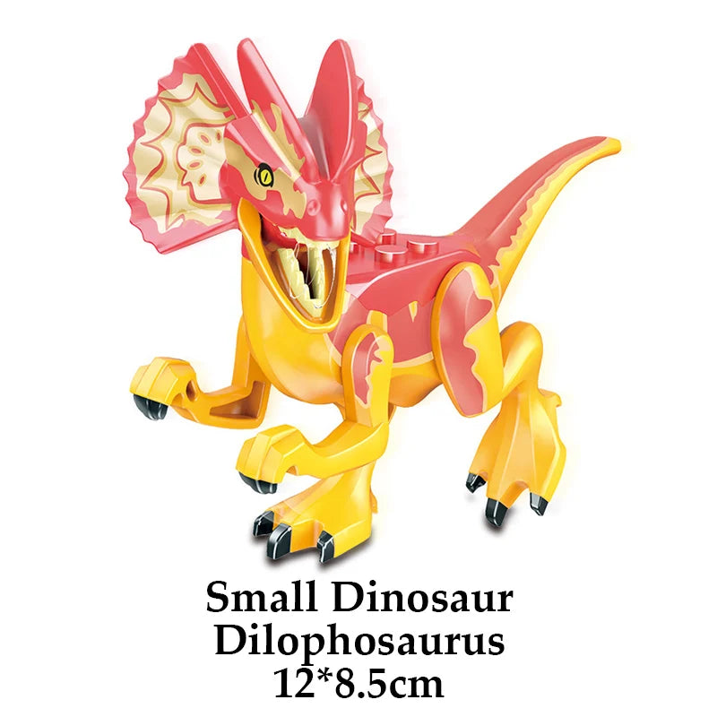 Jurassic Dinosaur Building Blocks Set - Raptor and T-Rex Figure Bricks