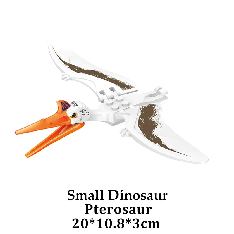 Jurassic Dinosaur Building Blocks Set - Raptor and T-Rex Figure Bricks