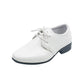 Boys Black Leather Lace-Up Shoes - Britain Style Party Footwear