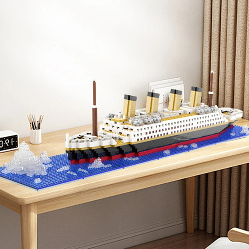 Titanic Iceberg Cruise Ship Building Blocks Set - Micro Brick Model