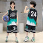 Boys Quick-Dry Basketball Suit - Sleeveless Top and Shorts Set