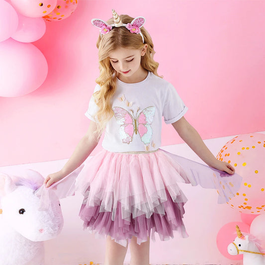 Girls Layered Mesh Ballet Tutu Skirt - Party Dance Style