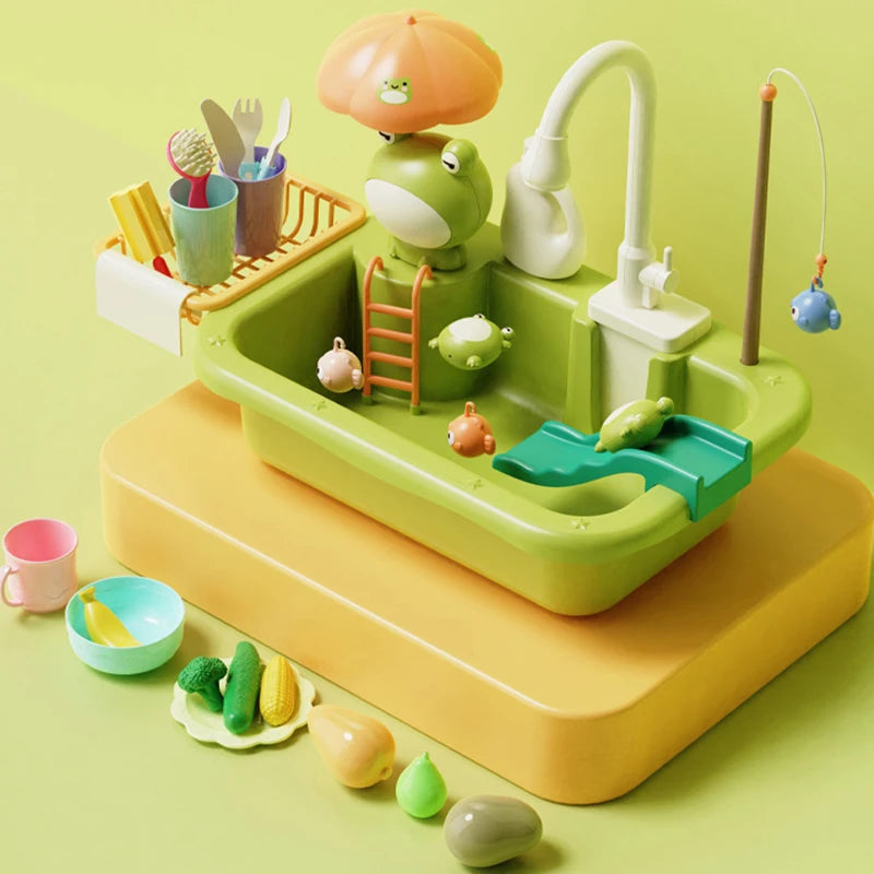 Running Water Kitchen Sink Pretend Play Toy