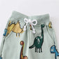 Boys Dinosaur Print Drawstring Shorts - 2-7T Summer Trousers