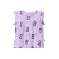 Baby Girls Flower Print Pajama Set - Short Sleeve Summer Outfit