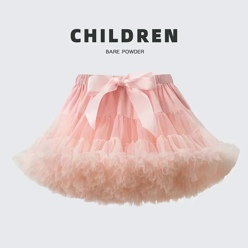 Girls Fluffy Tulle Tutu Skirt for Parties and Ballet