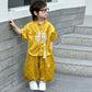 Boys Tang Style Hanfu Set - Short Sleeve Two-Piece Summer Outfit