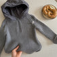 Boys Half-Zip Hooded Knit Sweater - Autumn Winter Sweatshirt