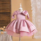 Girls Bow Baptism Princess Dress - Formal Party Outfit