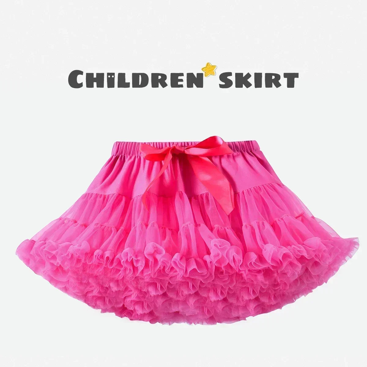 Girls Fluffy Tulle Tutu Skirt for Parties and Ballet