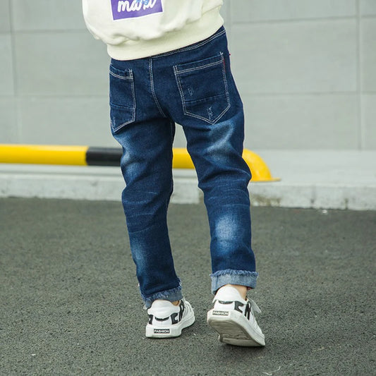 Boys Classic Denim Jeans - Slim Casual Bottoms for Kids