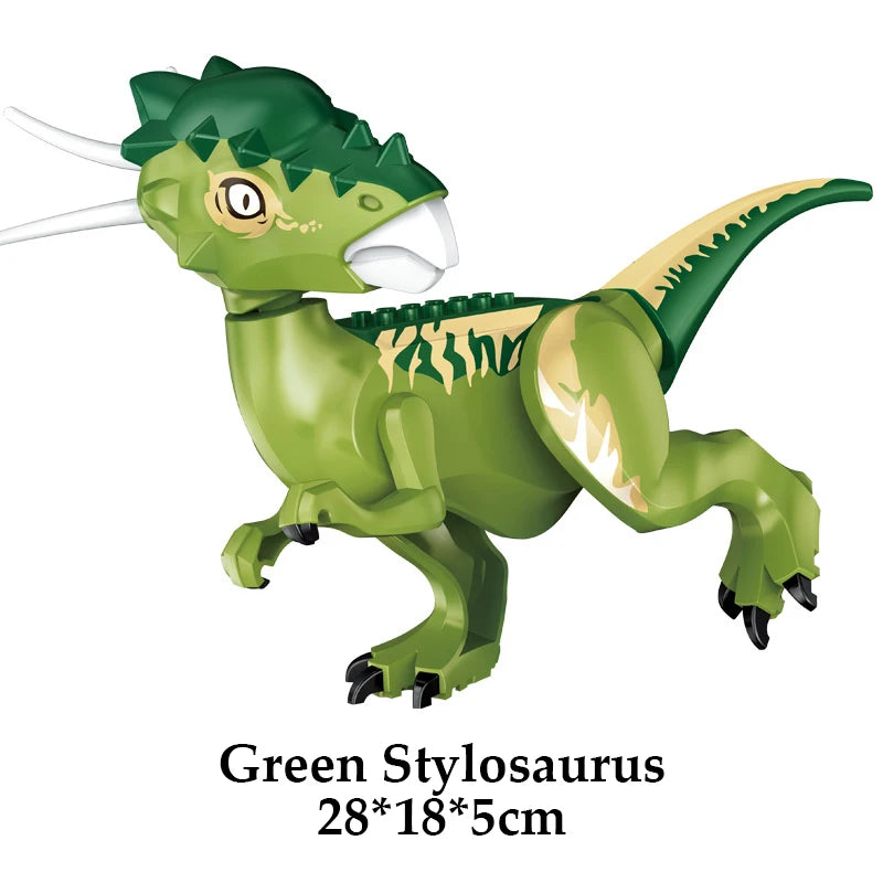Jurassic Dinosaur Building Blocks Set - Raptor and T-Rex Figure Bricks