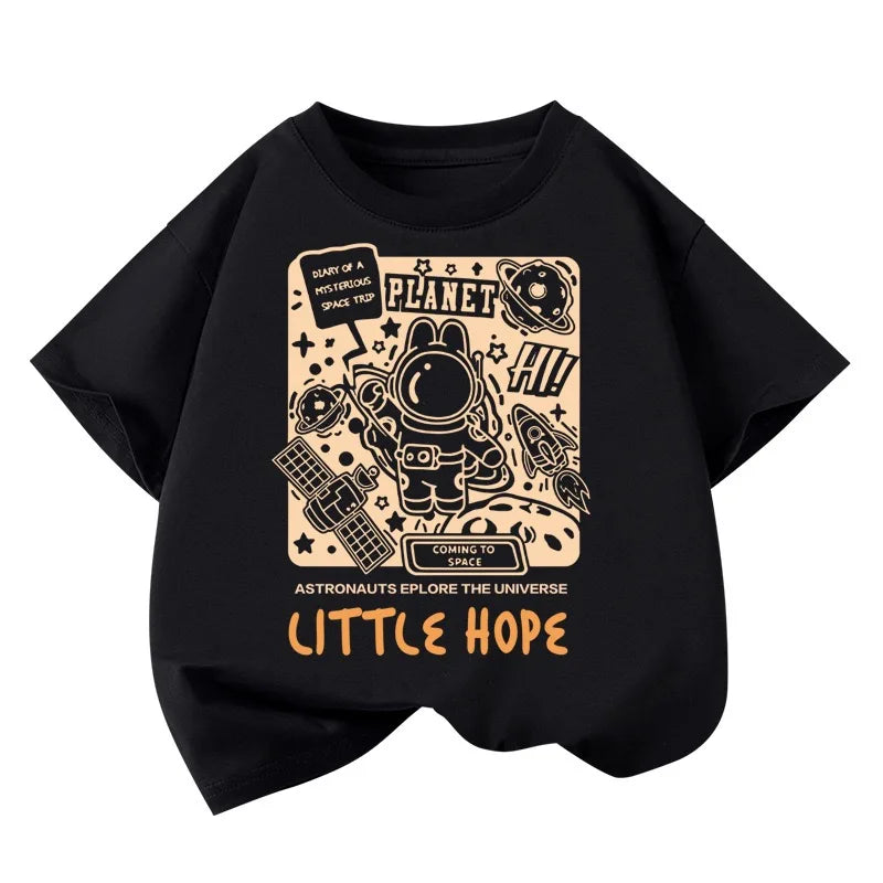 Boys Car Cartoon T-Shirt - Loose Short Sleeve Summer Tee