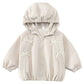 Teen Girls Bow Hooded Windbreaker - Long Sleeve Zip Jacket