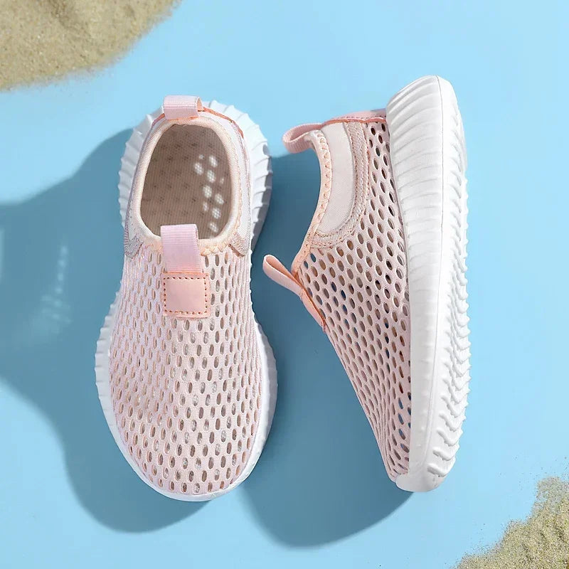 Kids Breathable Tennis Sneakers - Summer Mesh Running Shoes