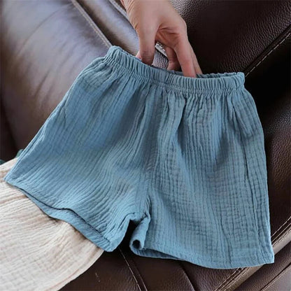 Baby Cotton Linen Summer Shorts - Thin Solid Color Pant