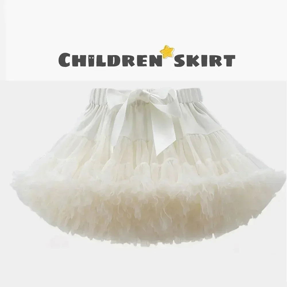 Girls Fluffy Tulle Tutu Skirt for Parties and Ballet