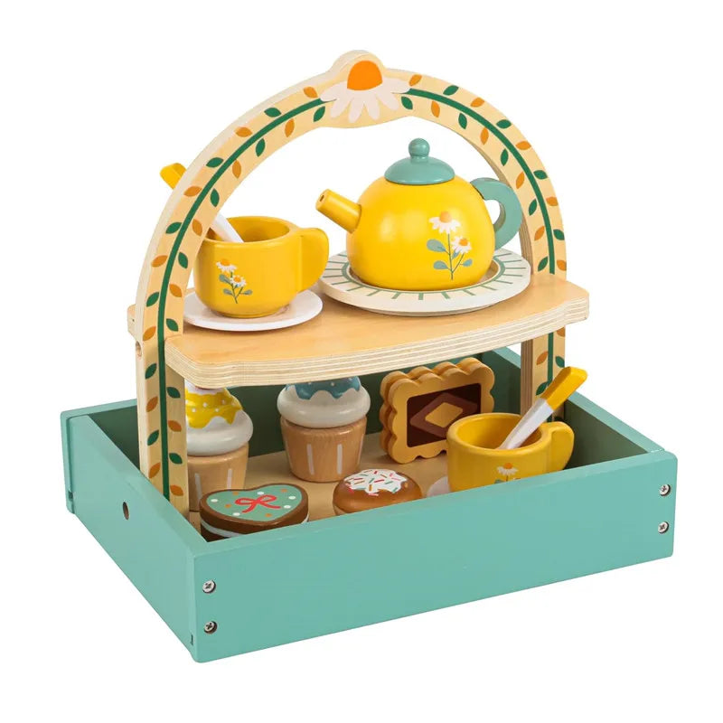 Wooden Pretend Play Kitchen Toy Set