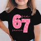 Kids Number Graphic T-Shirt - Loose Short Sleeve Summer Top