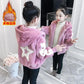 Girls Corduroy Hooded Winter Jacket - Plus Velvet Warm Coat